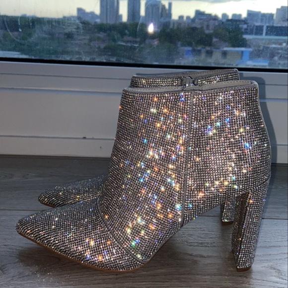 Steve Madden Embellished Rhinestone Boots - Picture 1 of 3